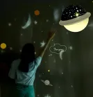 Нічник зоряне небо Night Light projection lamp, Дитячий нічник-проектор, М'який лід нічник