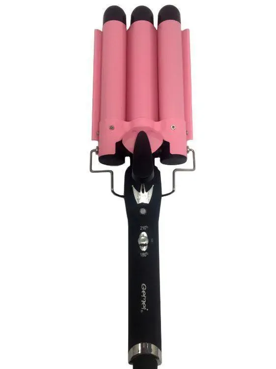 Потрійна плойка для волосся Gemei GM 1956 дисплеєм