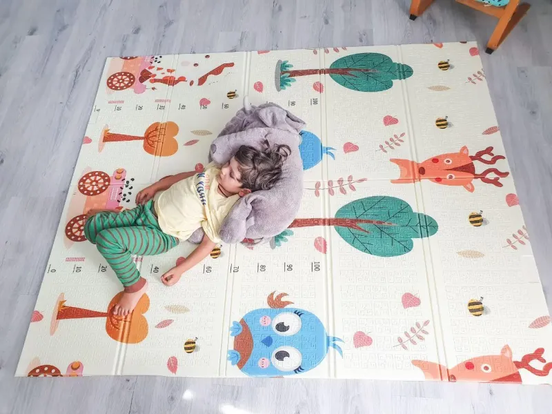 Ростомір/Листочки Дитячий розвиваючий двосторонній термо килимок 180*150