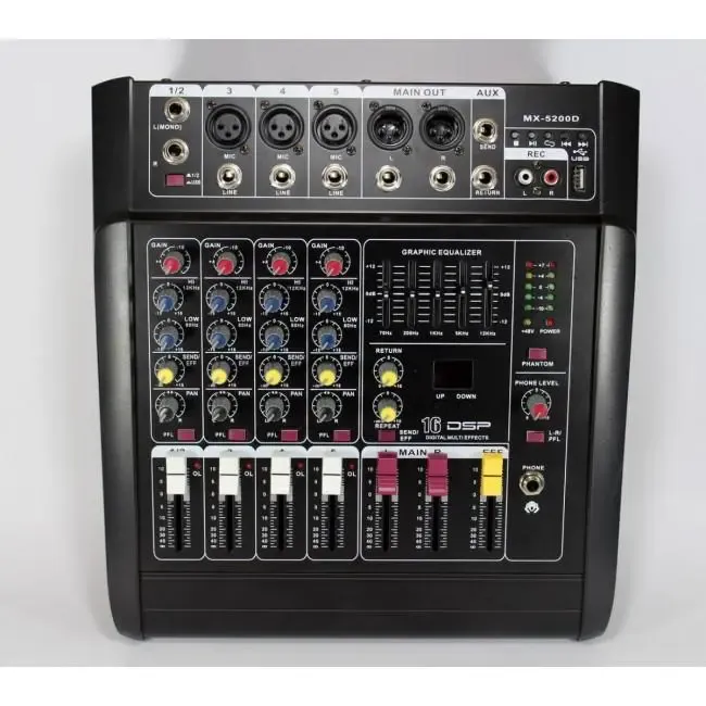 4-х канальний Bluetooth аудіо мікшер з USB Mixer BT 5300D/5200D 4ch