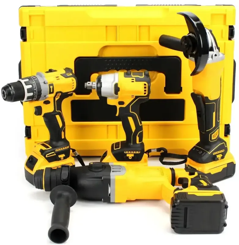 Набір 4 в 1 на акумуляторах Гайковерт Шуруповерт | Перфоратори | Болгарка