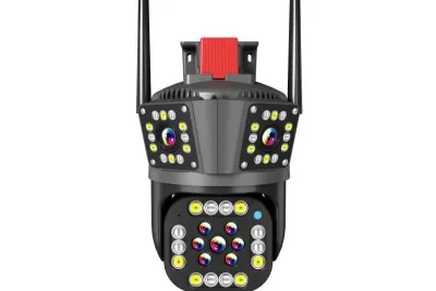 Wi-Fi відеокамера з трьома об'єктивами SD/карта YOSO YO-IPC49D6MP50 PTZ 2.8mm V380