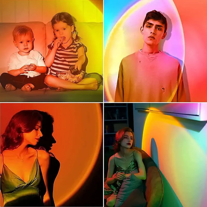 Sunset Lamp RGB 16 кольорів - проекційний світильник заходу сонця, світанку з пультом