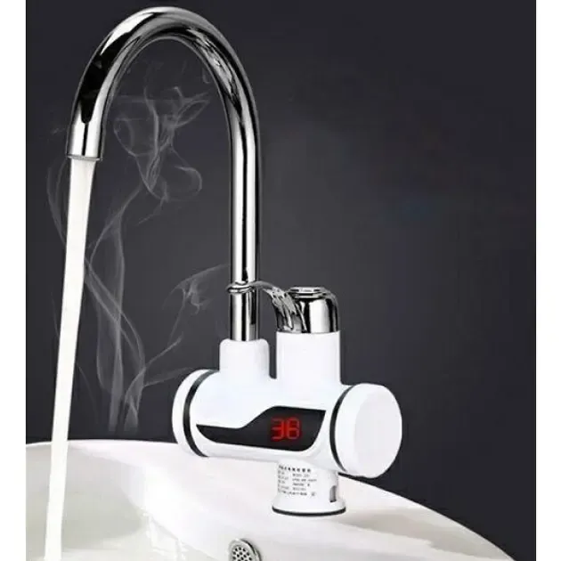 Бокове Проточний водонагрівач з LCD екраном, водонагрівач, кран