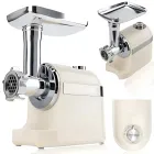 Біла М'ясорубка Rainberg RB-2270 3800Вт з реверсом та насадками для шатківниці та ковбас