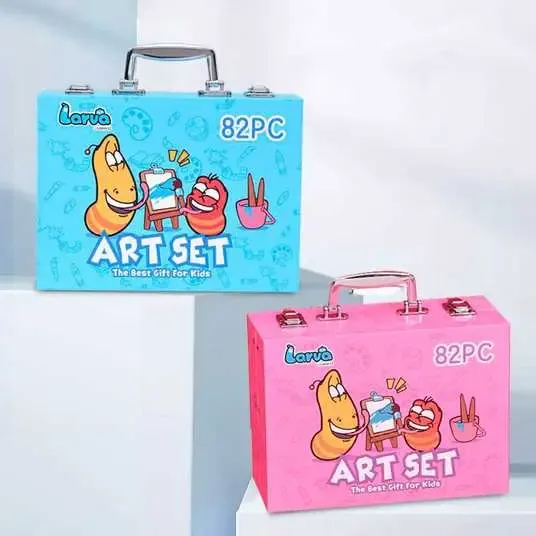 Блакитний Набір юного художника для малювання та творчості Art Set на 82 предмети