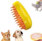 Парова силіконова щітка для котів та собак для вичісування