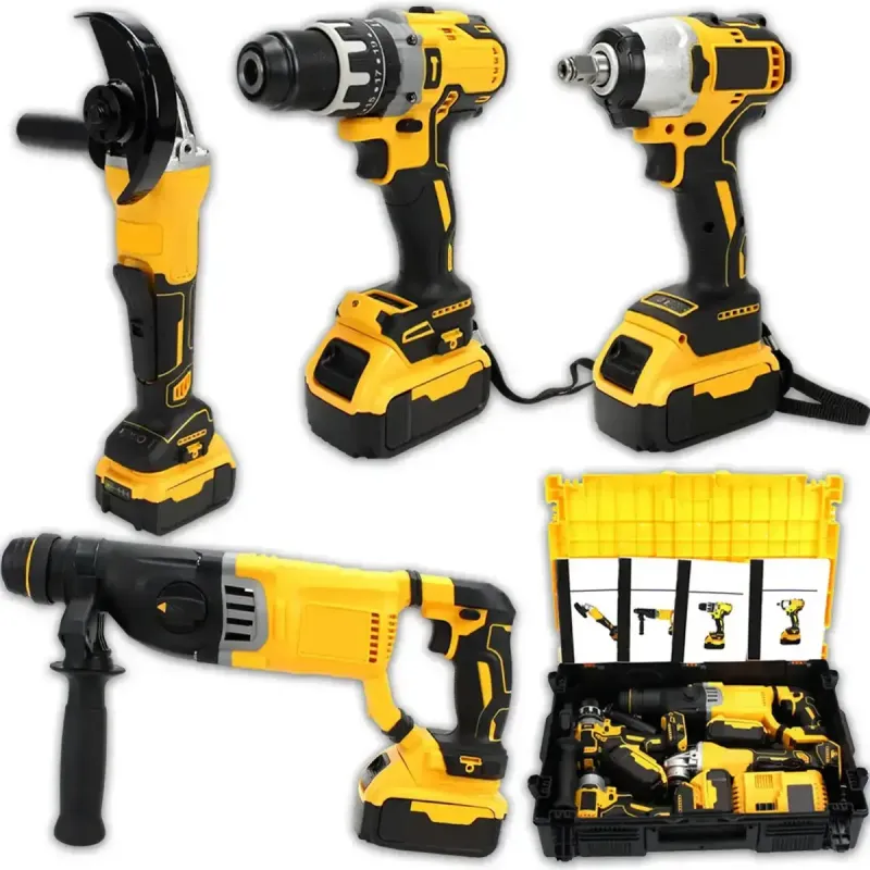 Набір 4 в 1 на акумуляторах Гайковерт Шуруповерт | Перфоратори | Болгарка