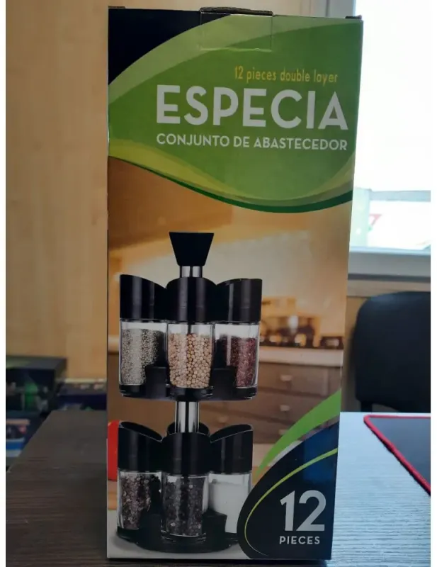Набір з 12 баночок, що обертаються, для спецій Especia Conjunto De Abastecedor
