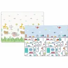 Звірята/Англійський алфавіт Дитячий двосторонній термо килимок 180*200 в сумці