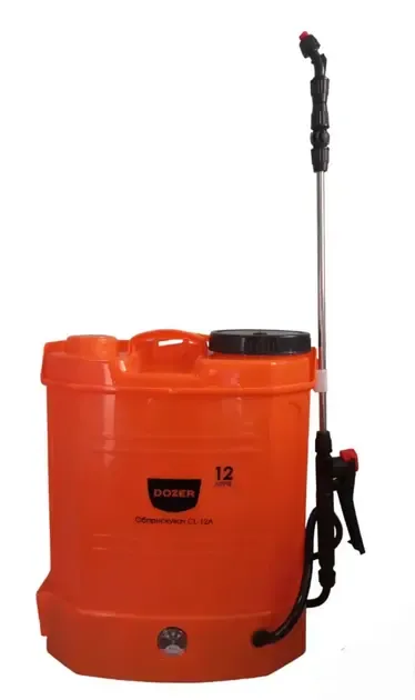 Обприскувач акумуляторний DOZER 12 літрів, Ранцевий електричний обприскувач для саду CL-12А