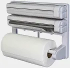 Кухонний диспенсер для плівки, фольги та рушників Kitchen Roll Triple Paper dispenser, тримач для рушників