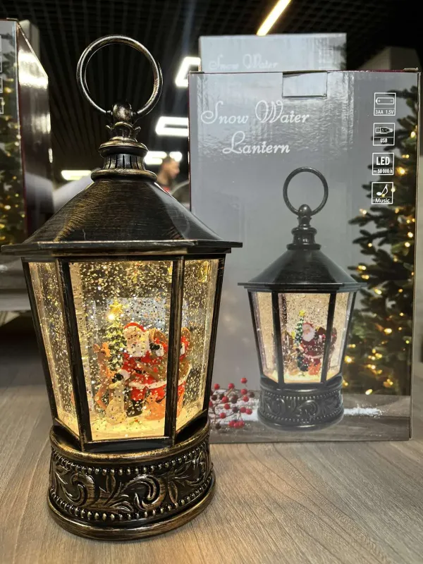 Санта Клаус Музичний новорічний ліхтар XMAS WDL 24077A