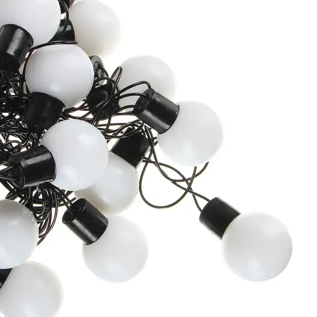 Гірлянда матова кулька 40LED 5м (флеш) 18мм, Новорічна бахрама, Світлодіодна гірлянда, Вулична гірлянда
