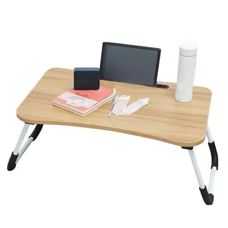 Стіл для ноутбука та планшета M&T Displays складний 60х40х28 матовий під дерево Рожевий