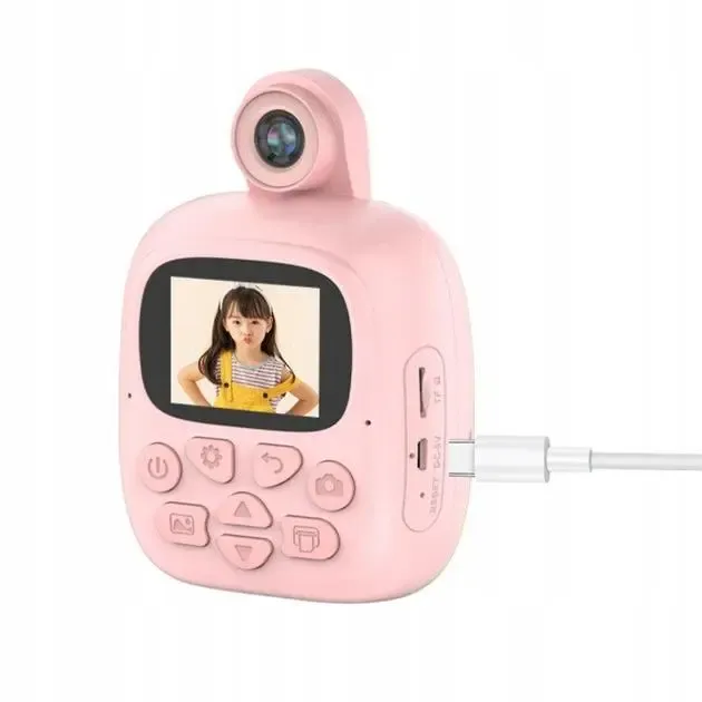 Рожевий Фотоапарат дитячий M4 для миттєвого друку