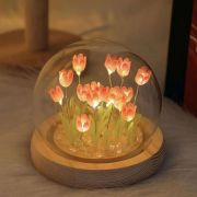 Світильник-нічник тюльпан у скляній кулі