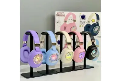 Бездротові дитячі навушники ST862 "CAT IN A CAPSULE" з LED