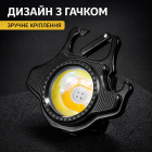 Універсальний кемпінговий світильник-брелок W5133 COB з Type-C зарядкою, магнітом, карабіном та вбудованою відкривалкою