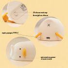 Світильник нічник силіконовий Втомлена качка з вбудованим акумулятором, 3 режими свічення