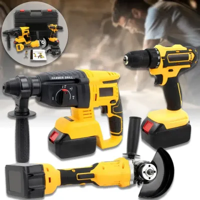 Набір акумуляторних електроінструментів 3 у 1 | Перфоратори | Болгарка