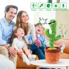 Кактус що танцює, світло-музична іграшка , Dancing Cactus TikTok кактус у вазоні 34 см