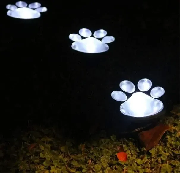 Світильник Solar Paw Print Lights на сонячній батареї 4 шт
