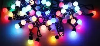 Гірлянда матова кулька 80LED 7м (флеш) RGB, Новорічна бахрама, Світлодіодна гірлянда, Вулична гірлянда