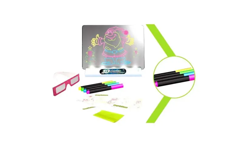 Електронна дошка для малювання SUNROZ 3D Magic Drawing Board Морський стиль з підсвічуванням та 3Д ефектом