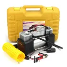Автомобильный двухпоршневый компрессор с набором инструментов в кейсе YELLOW