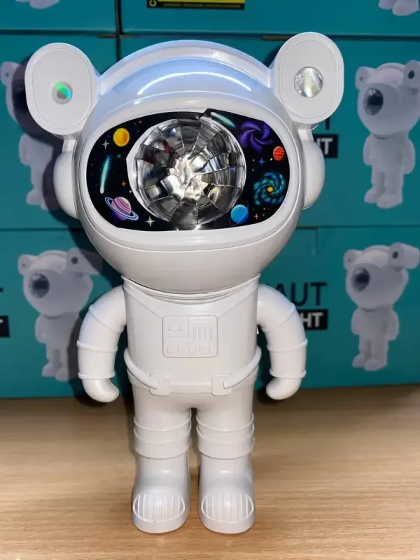 Astronaut Проектор галактики лазерний Астронавт-космонавт, зоряне небо на стелі з пультом Білий