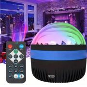 Нічник-проектор зоряного неба RGB + пульт ДК, від USB, AT-0  Світлодіодна обертова лампа