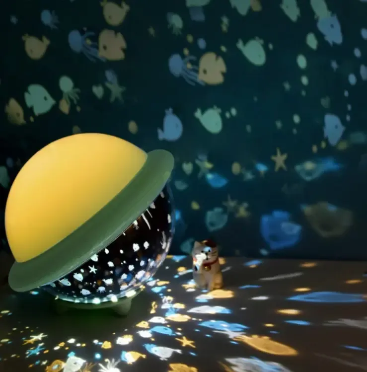 Нічник зоряне небо Night Light projection lamp, Дитячий нічник-проектор, М'який лід нічник