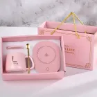 Біла Чашка на подставке с подогревом Stenson YG01317 L 400мл