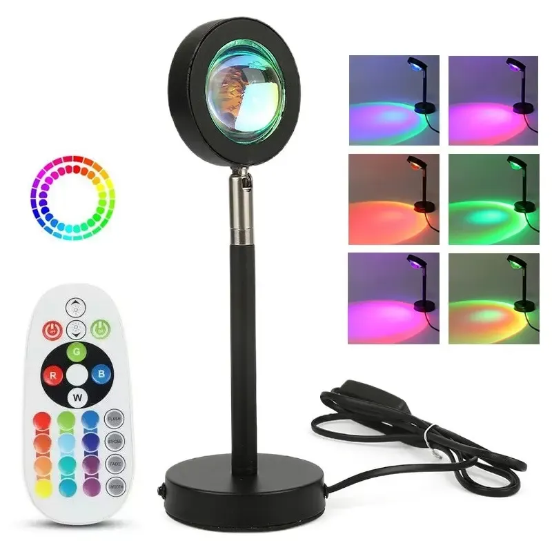 Sunset Lamp RGB 16 кольорів - проекційний світильник заходу сонця, світанку з пультом