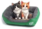 Лежанка - пуф для котів та собак Зелена S(40*25)