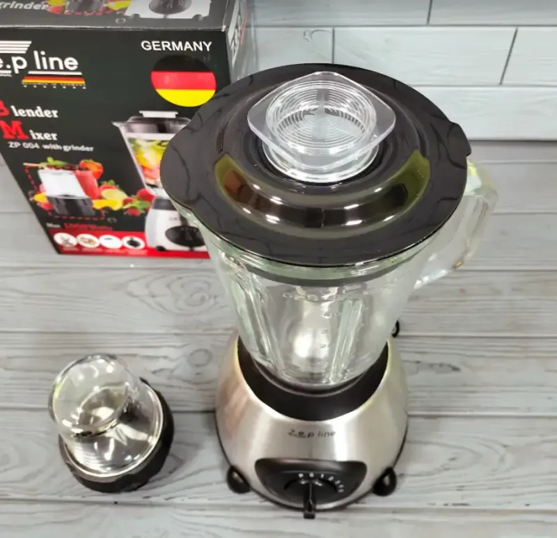 Блендер 1500W побутовий кухонний стаціонарний 1,5л з кавомолкою Zepline ZP-004