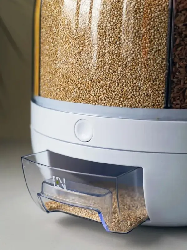 Круглий органайзер для круп із дозатором 8 л