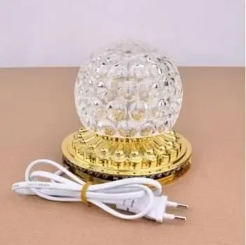 Диско куля на золотій підставці RD-7207, кришталева куля з підсвічуванням