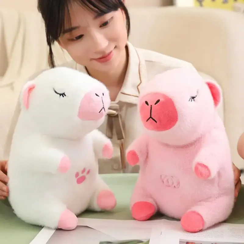 Рожевий Інтерактивна дихаюча Капібара Snuggle Pulse CapyBuddy 30 см м'яка плюшева іграшка