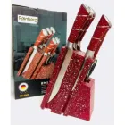 Набір кухонних ножів Rainberg RB-8805 8 в 1 із нержавіючої сталі на дерев'яній підставці, ножі для кухні