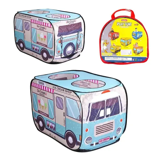 синій Поліцейський автобус Дитячий ігровий намет TK Group TENT 110 х 70 х 70 см у сумці