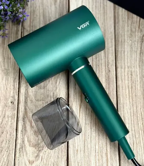 Професійний фен для волосся VGR V-431 потужністю 1600-1800 Вт зеленого кольору