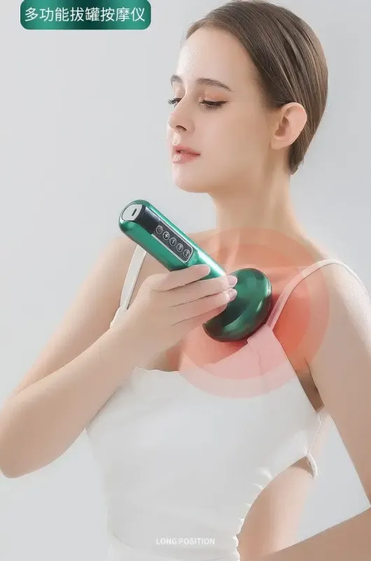 зелений Вакуумний масажер для коригування фігури та антицелюлітного масажу з підігрівом