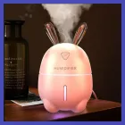 Зволожувач повітря Ультразвуковий з LED-підсвічуванням 7 кольорів живлення USB Зайчик Нічник-зволожувач 300мл