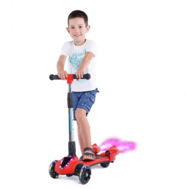 Дитячий турбо - самокат з димом та музикою GLANBER