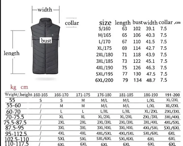 Жилет із USB підігрівом, 9 зон обігріву XL