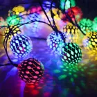 Гірлянда світлодіодна Кулька металева золота, 20 LED, Мультицвет