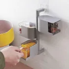 Модульна полиця для спецій настінна з поворотними контейнерами