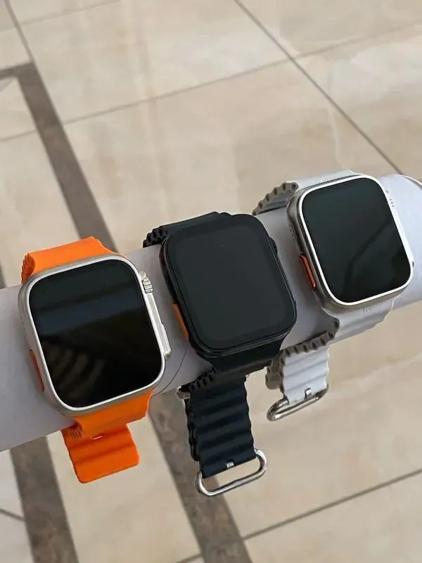 Помаранчеві Смарт годинник L8 Ultra Max 49 mm 1:1 Apple Watch! AMOLED.Преміум якість. Є гвинти та фіксатор ремінця